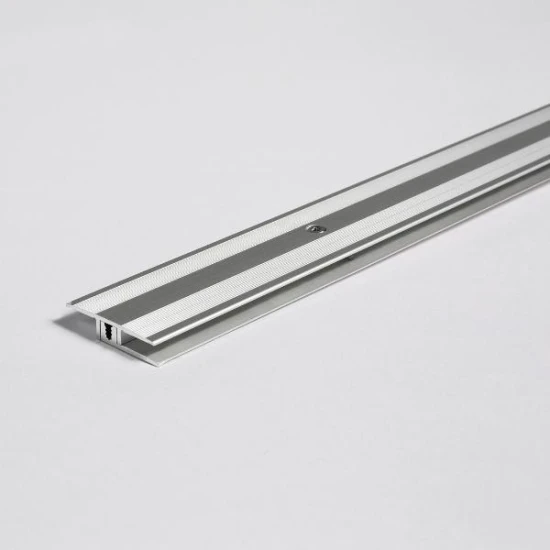 Transition profile in aluminium for Design flooring coverings Silver, floor coverings 4-9 mm silver 1744327 1000x34x7 mm