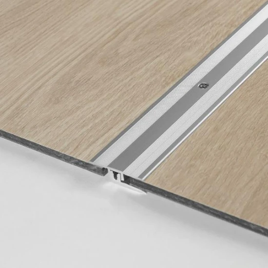 Transition profile in aluminium for Design flooring coverings Silver, floor coverings 4-9 mm silver 1744327 1000x34x7 mm