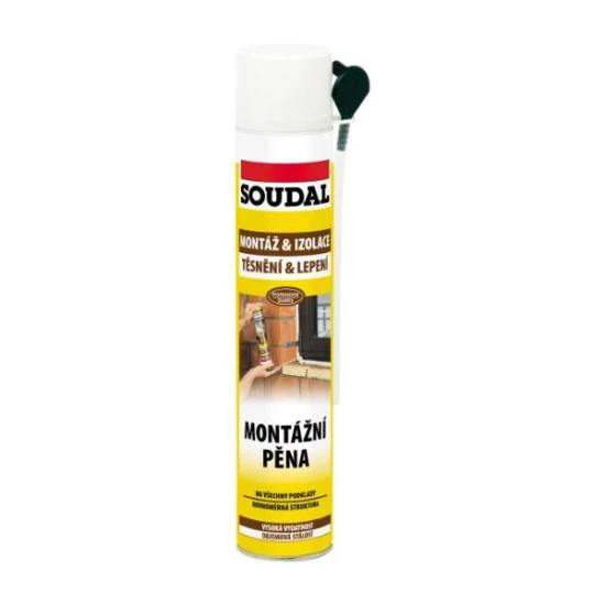 PU pena Soudal montážna trubičková 750 ml (EAN 5411183098169)