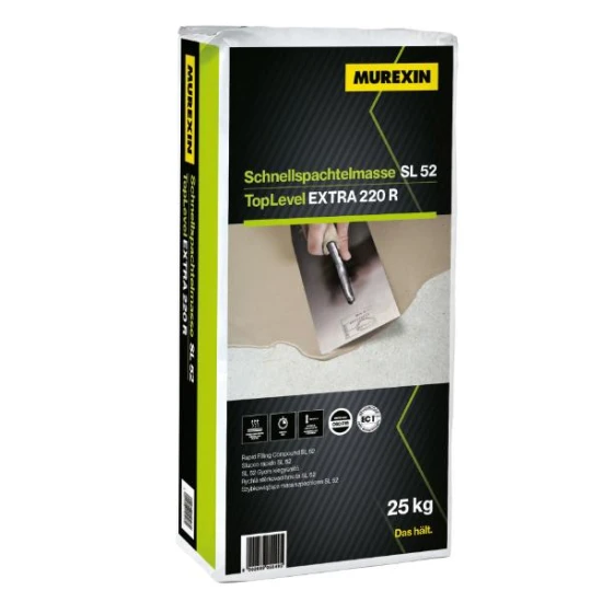 Samonivelačná podlahová hmota Murexin TopLevel EXTRA 220 R (SL52) rýchla, cementová 25 kg (60 MPa)