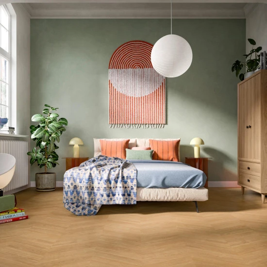 EGGER NatureSense 8/32 Kingsize Dub Skanderborg medový SOL291F S 8 mm AC4/32 0V 1-lamela CLIC it! (Art. 591265)