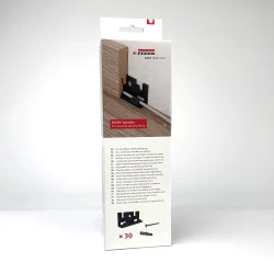 Úchyt na soklové lišty Egger hranaté 6 a 8 cm, CLIP HOLDER (30 ks/bal + skrutky + hmoždinky)