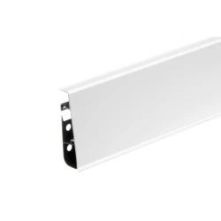 Lišta soklová PVC Cezar Hi Line PRESTIGE 75 Biela Lesklá (RAL 9003) 75x22x2500 mm