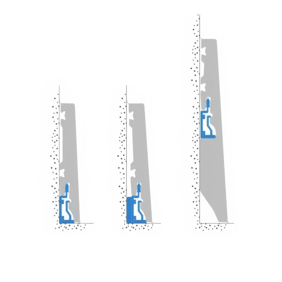 Úchyt na soklové lišty CEZAR Masterline 6 a 8 cm, CLIP+HOLDER (25 ks/bal)