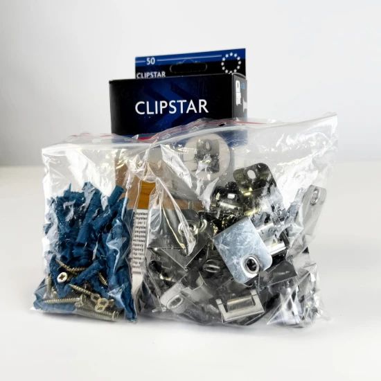 Úchyt na soklové lišty Solidstep, CLIPSTAR kovový (50 ks/bal + skrutky + hmoždinky)
