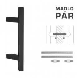 FT - MADLO kód 831Z 25x25 mm UN pár CIM - čierna matná (FNO) FT - MADLO kód 831Z 25x25 mm UN pár CIM - čierna matná (FNO)