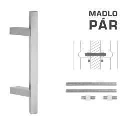 FT - MADLO kód 831Z 25x25 mm UN pár NEM - nerez matná (F60) FT - MADLO kód 831Z 25x25 mm UN pár NEM - nerez matná (F60)