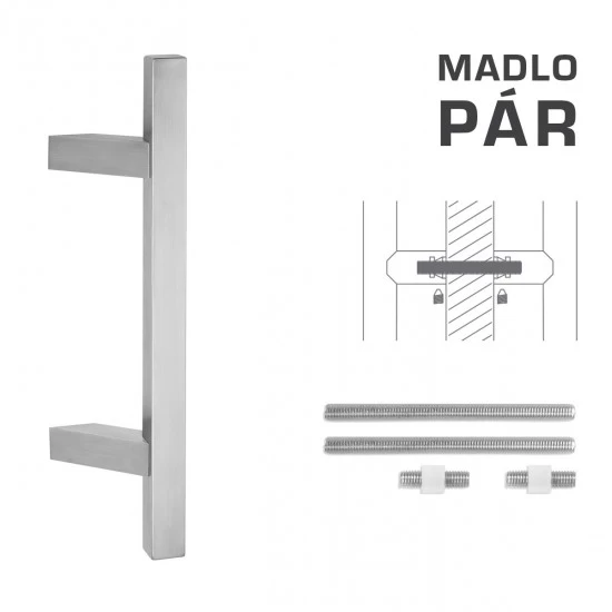 FT - MADLO kód 831Z 25x25 mm UN pár NEM - nerez matná (F60) FT - MADLO kód 831Z 25x25 mm UN pár NEM - nerez matná (F60)