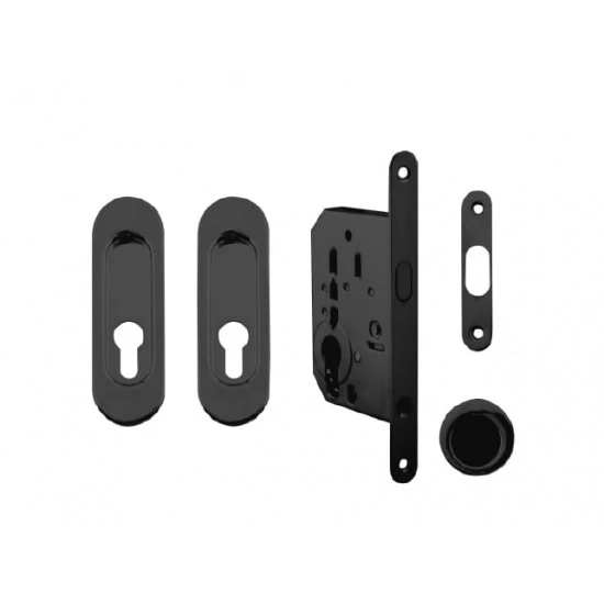 FT - Set na posuvné dvere - PZ/D - R CIM - čierna matná (FNO)