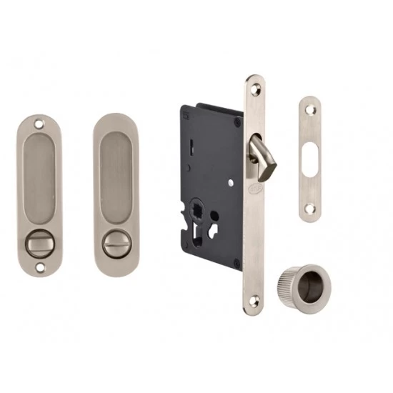 JNF - Set na posuvné dvere WC 20.237 - oválny NEM - nerez matná