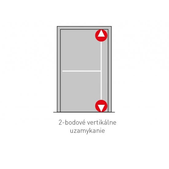 JNF - PANIKOVÉ KOVANIE 2B - FA.20.954 - 2D PK/KL s kľučkou a cylindrickou  vložkou STRIEBORNÁ STM - strieborná matná