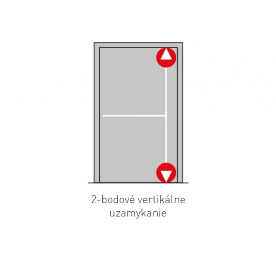 JNF - PANIKOVÉ KOVANIE NA SKLO 2B - IN.20.953.K3 - 2D PK NEREZ NEM - nerez matná