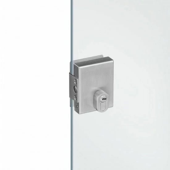 JNF - Zámok na sklo  PZ IN.81.130 NEM - nerez matná