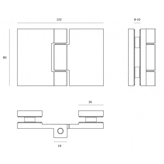 JNF - Záves na sklo IN.05.312 NEM - nerez matná