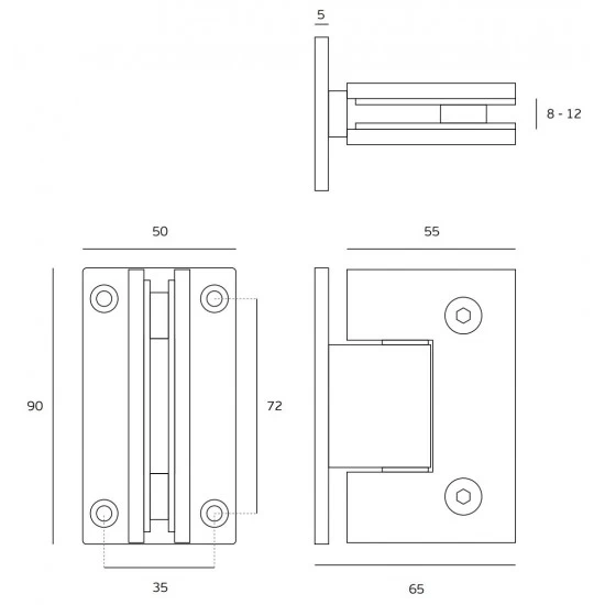JNF - Záves na sklo IN.05.307 NEM - nerez matná