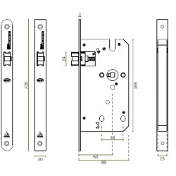 JNF - ZÁMOK IN.20.987.R NEM - nerez matná