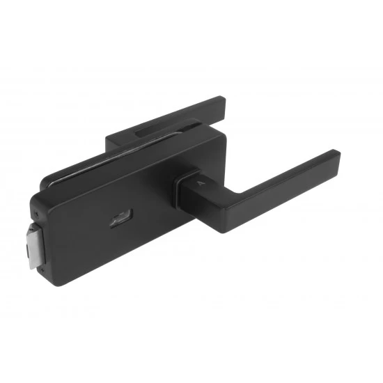 MP - UNIQUE R8 - ZÁMOK na sklo s kľučkou SULLA - PZ CIM - čierna matná