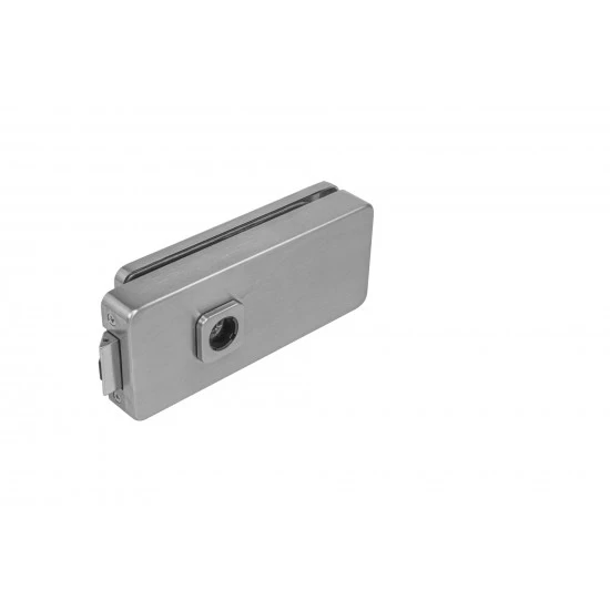 MP - UNIQUE R8 - ZÁMOK na sklenené dvere - bez otvoru predný NEM - nerez matná (BSS)