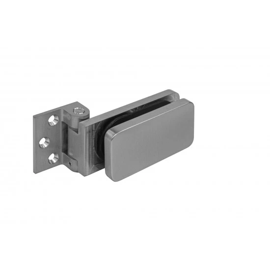 MP - UNIQUE R8 - Pánt na sklo s platničkou horizontálny - pár NEM - nerez matná (BSS)