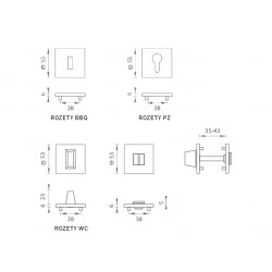 MP - HR SQ6 - Rozeta NIM - nikel matný (MSN)