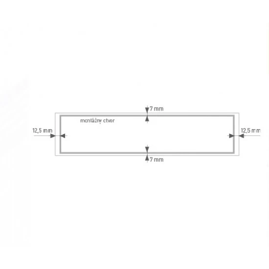 MP - Vetracia mriežka 60 x 250 mm STM - strieborná matná (F1)