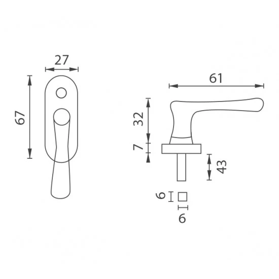 NI - ELEGANT - POLOLIVA MALÁ ZLM - zlatá matná (OBMP)
