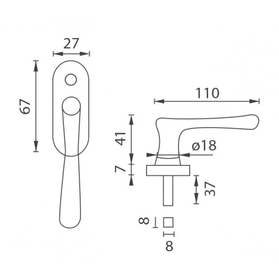 NI - ELEGANT - POLOLIVA VEĽKÁ NIM.LL - nikel matný (NISAT)