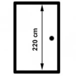 Výška krídla 220 cm  + 47,51€ 