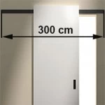 300 cm (pre rozmer dverí 100, 110 cm)  + 109,15€ 