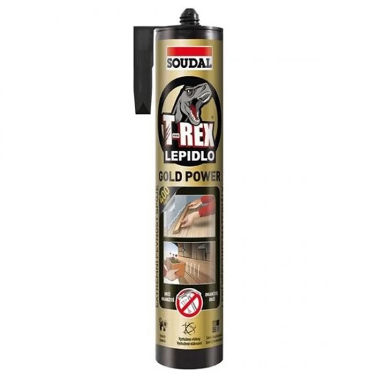 Lepidlo Soudal T-REX GOLD POWER BIELY - 290 ml vysokopevnostný hybridný polymér Lepidlo Soudal T-REX GOLD POWER BIELY - 290 ml vysokopevnostný hybridný polymér
