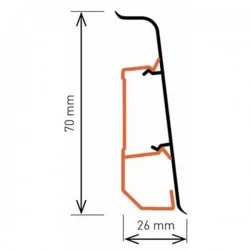 Soklová lišta Arbiton INDO Dub Lingburg 04 26x70x2500 mm (6700040)
