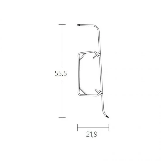 Soklová lišta Vox ESQERO DUO Arktický Dub 652 55x22x2500 mm