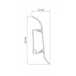Soklová lišta VOX IZZI Argento 763