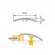 Oblý prechodový profil AL CEZAR - 30 x 5 x 930 mm - Samolepiaco-narážací - LW305w1 - Elox striebro - 9330109 Oblý prechodový profil AL CEZAR - 30 x 5 x 930 mm - Samolepiaco-narážací - LW305w1 - Elox striebro - 9330109