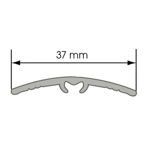 Oblý prechodový profil AL CEZAR - 37 x 5 x 930 mm - Samolepiaco-narážací - LW375w1 - Elox bronz čierny - 9340509
