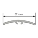 Oblý prechodový profil AL CEZAR - 37 x 5 x 930 mm - Samolepiaco-narážací - LW375w1 - Elox bronz čierny - 9340509
