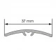 Oblý prechodový profil AL CEZAR - 37 x 5 x 2790 mm - Samolepiaco-narážací - LW375w1 - Elox striebro - 9340127 Oblý prechodový profil AL CEZAR - 37 x 5 x 2790 mm - Samolepiaco-narážací - LW375w1 - Elox striebro - 9340127