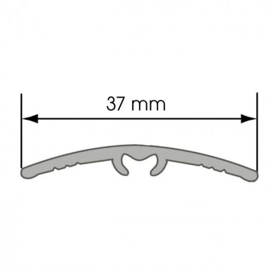Oblý prechodový profil AL CEZAR - 37 x 5 x 2790 mm - Samolepiaco-narážací - LW375w1 - Fólia Dub pálený - 9341727