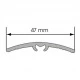 Oblý prechodový profil AL CEZAR - 47 x 5 x 930 mm - Samolepiaco-narážací - LW475w1 - Fólia Dub pálený - 9351709