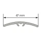 Oblý prechodový profil AL CEZAR - 47 x 5 x 930 mm - Samolepiaco-narážací - LW475w1 - Fólia Dub ušľachtilý - 9351909
