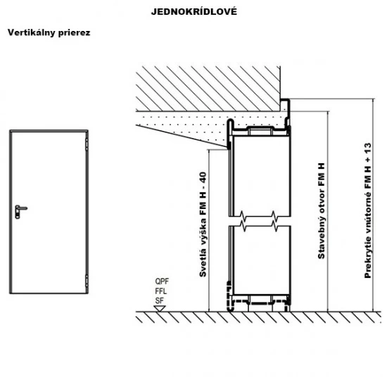 Oceľové Protipožiarne Dvere NINZ - PROGET SK Norma - EW/EI 60 - D1 + Zárubňa (Murivo/Sadrokartón)
