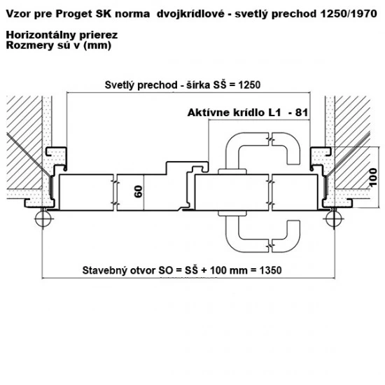 Oceľové Protipožiarne Dvere NINZ - PROGET SK Norma - EW/EI 60 - D1 + Zárubňa (Murivo/Sadrokartón)