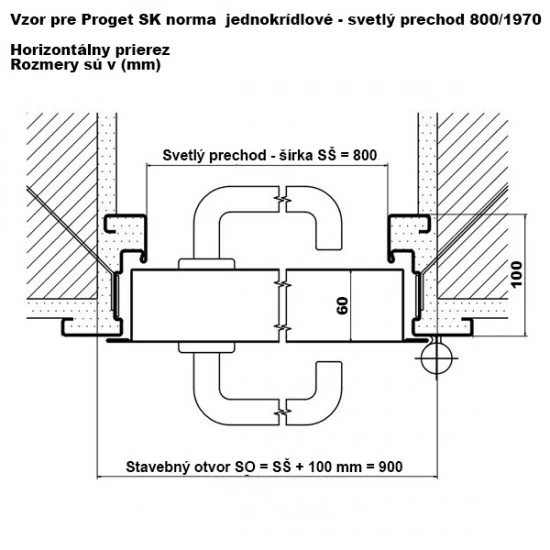 Oceľové Protipožiarne Dvere NINZ - PROGET SK Norma - EW/EI 60 - D1 + Zárubňa (Murivo/Sadrokartón)