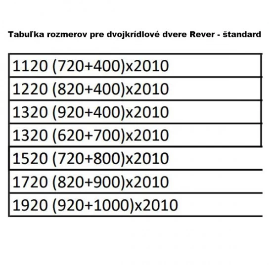 Oceľové Dvere NINZ - REVER ŠTANDARD - Jednokrídlové a Dvojkrídlové