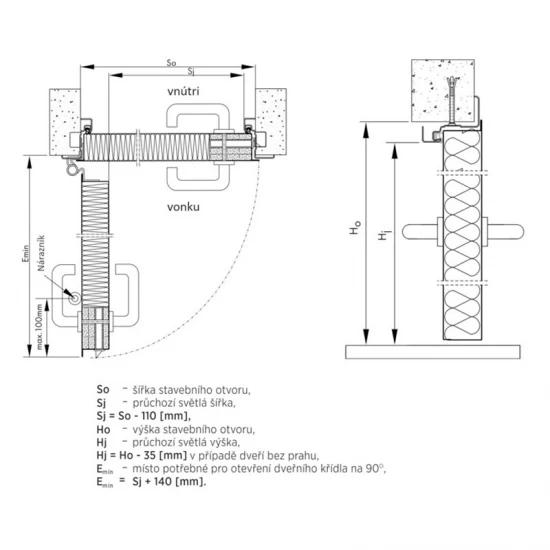 Protipožiarne oceľové dvere so zárubňou Wisniowski EI/EW 60 D1 - AW DSEI60 - vnútorné Protipožiarne oceľové dvere so zárubňou Wisniowski EI/EW 60 D1 - AW DSEI60 - vnútorné