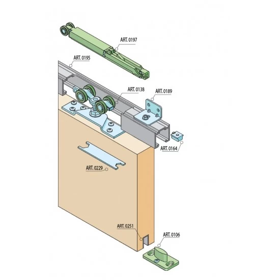 SC - POSUVNÝ SYSTÉM 100 SILENT S 40 KG SP 