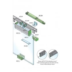 SC - POSUVNÝ SYSTÉM 100 SILENT GLASS S 80 KG SP 