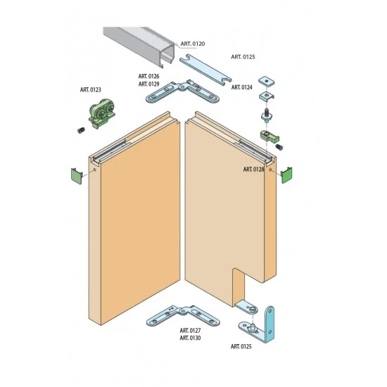 SC - POSUVNÝ SYSTÉM 100 FOLDING DOOR 60 KG 