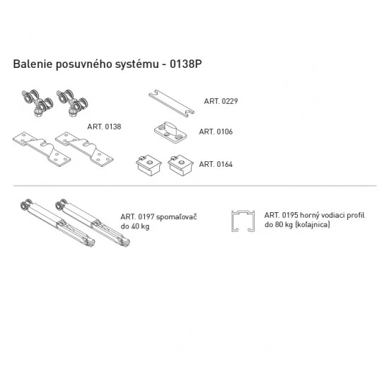 SC - POSUVNÝ SYSTÉM 100 SILENT S 40 KG SP 