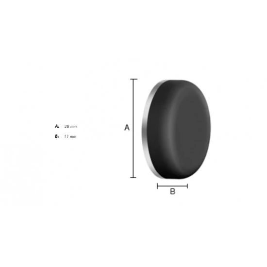 SO - BB - BB153 - Zarážka dverí gumená samolepiaca CIM/NEM - čierna matná/nerez matná